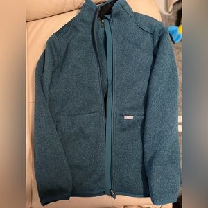 Teal FIGS on shift fleece jacket 
New! Size Medium